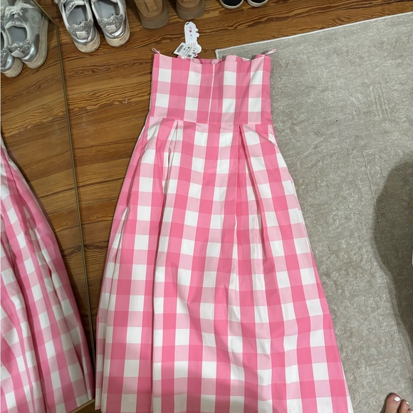 Zara X barbie dress pink and white gingham midi dress - Picture 8 of 11